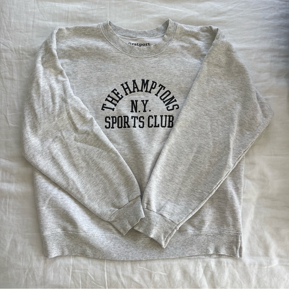 The Hamptons Gray Vintage-Inspired Sweatshirt